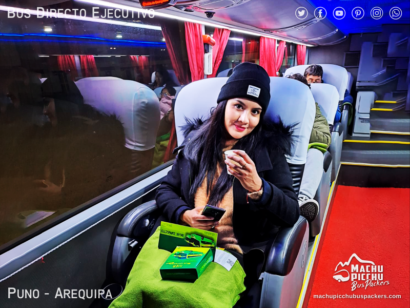Bus Directo Puno a Arequipa (Cama 160° Zona VIP - Noche 22:30 hrs)