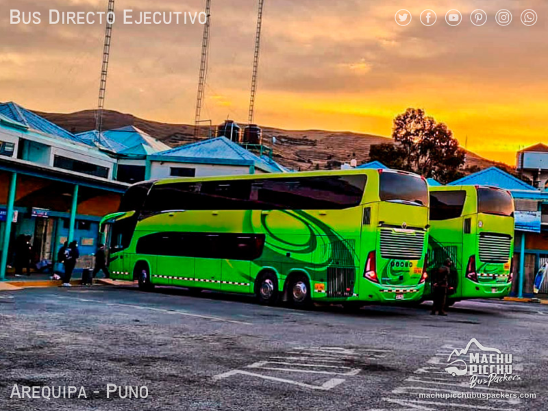 Bus Directo Arequipa a Puno (Cama 160° Zona VIP - Mañana 09:30 hrs)